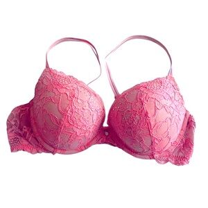 Victoria Secrets Pink Rhinestone Very Sexy Push-up Bra